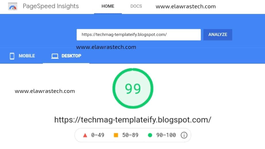 قياس سرعة techmag blogger template